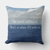 ブルーシーフワフワ雲パーソナライズされた枕 クッション (正面)