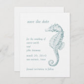 ブルーシーホースで日付を保存 セーブザデート (正面/裏面)