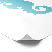 ブルーシーホースビーチアートプリント ポスター (角)