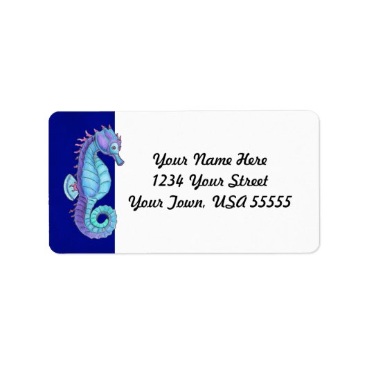 ブルーシーホース住所 シール (正面)