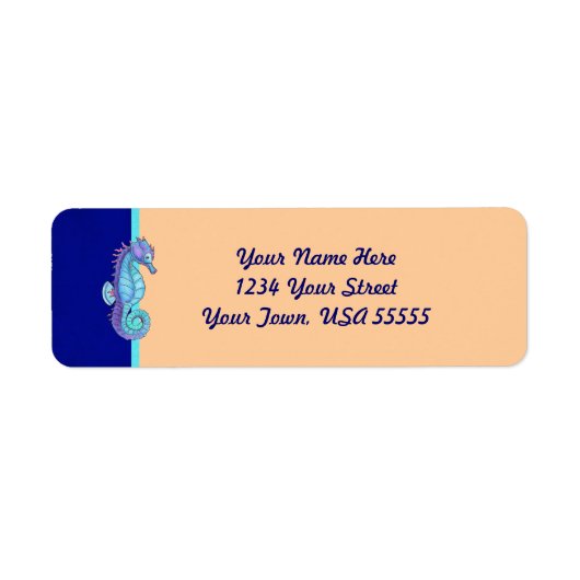 ブルーシーホース住所 シール (正面)