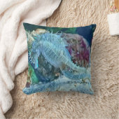 ブルーシーホース水中コーラルリーフ クッション (ブランケット)