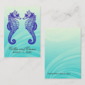 ブルーシーホース結婚座席表 プレイスカード (正面/裏面)