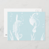 ブルーシーホース&スワールデザイン ポストカード (正面/裏面)