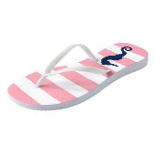 ブルーシーホースonピンクストライプズ ビーチサンダル (アングル)