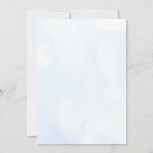 ブルーシーボホフレームベビーシャワー 招待状 (裏面)