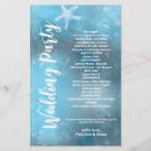 ブルーシーモダンサマー結婚式 プログラム チラシ (裏面)