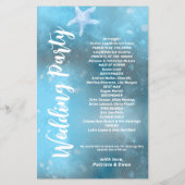 ブルーシーモダンサマー結婚式 プログラム チラシ (裏面)