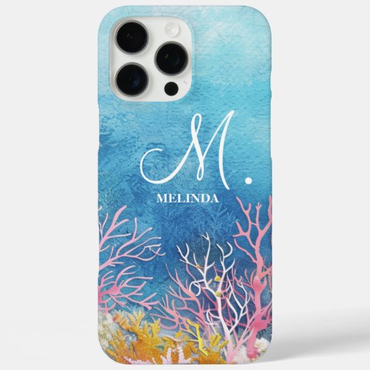 ブルーシーモダンモチモモノグラム Case-Mate iPhoneケース (裏面)
