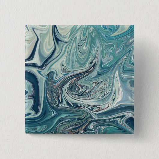 ブルーシー抽象芸術絵画ズ 缶バッジ (正面)