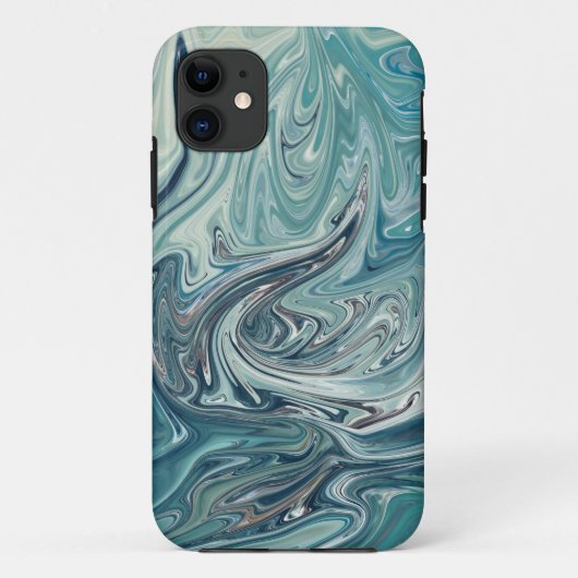 ブルーシー抽象芸術絵画ズ Case-Mate iPhoneケース (裏面)