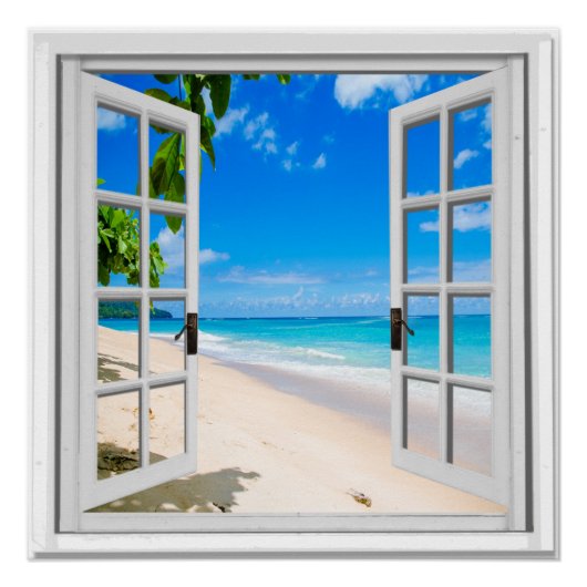 ブルーシー海ビューフェイクウィンドウ ポスター (正面)