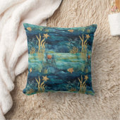 ブルーシー海ビーチヒトデ クッション (ブランケット)