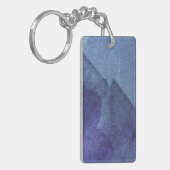 ブルーシー海自然絵画抽象芸術芸術 キーホルダー (正面左)