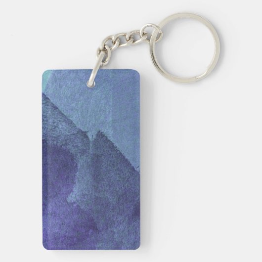 ブルーシー海自然絵画抽象芸術芸術 キーホルダー (裏面)