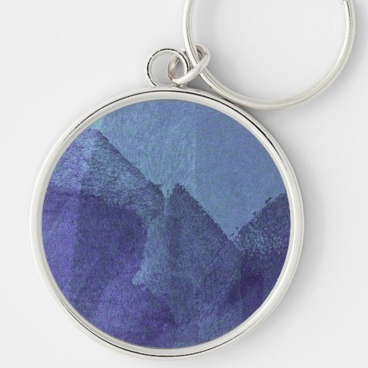ブルーシー海自然絵画抽象芸術芸術 キーホルダー (正面)