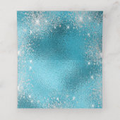 ブルーシー海金属グリッタービーチ結婚式 プレイスカード (内部開封)