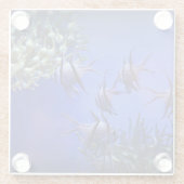 ブルーシー深いの白黒アンジェルフィッシュ ガラスコースター (裏面)