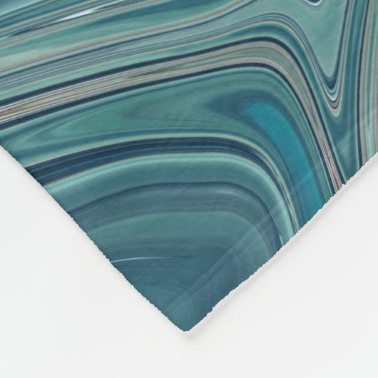 ブルーシー絵画抽象芸術ズ フリースブランケット (角)