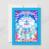 ブルーシーワールドドルフィンカラル招待状 招待状 (正面)