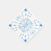 ブルーシ日本のボリ日が差すこと絞り染めパターン スタンダードカクテルナプキン (角)