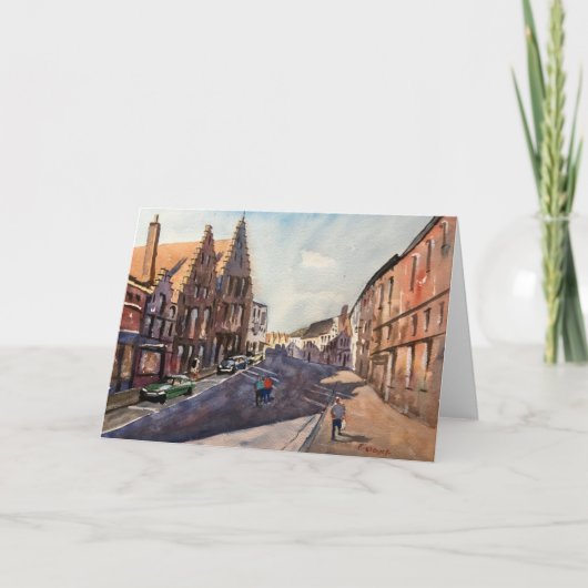 ブルージェアフタヌーンインプレッションの水彩画 カード (正面)