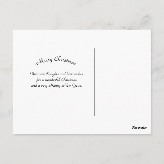 ブルージェイかわいらしスノー写真クリスマスポストカード ポストカード (裏面)