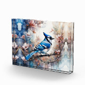ブルージェイさくらんぼ花の水色 フォトブロック (右)
