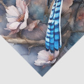 ブルージェイさくらんぼ花の水色 薄葉紙 (詳細)