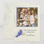 ブルージェイのホリデー フォト カード (正面/裏面)