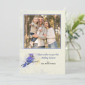 ブルージェイのホリデー フォト カード (スタンド正面)