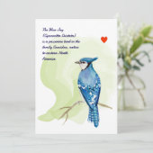 ブルージェイの水彩画 招待状 (スタンド正面)