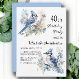 ブルージェイの花春の40歳の誕生日 招待状