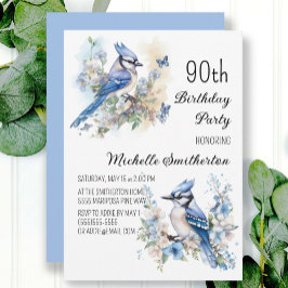 ブルージェイの花春の90歳の誕生日 招待状