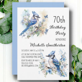 ブルージェイの花春70歳の誕生日 招待状