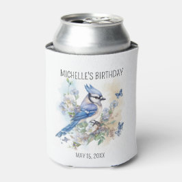 ブルージェイの花 誕生日 名前入り 缶クーラー