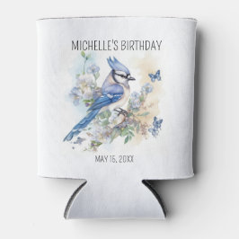 ブルージェイの花 誕生日 名前入り 缶クーラー