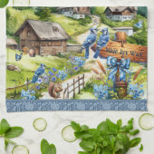 ブルージェイウェイブルージェイズインヘブンリーマウンテンビレッジ キッチンタオル (折り畳み)