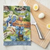 ブルージェイウェイブルージェイズインヘブンリーマウンテンビレッジ キッチンタオル (四つ折り)