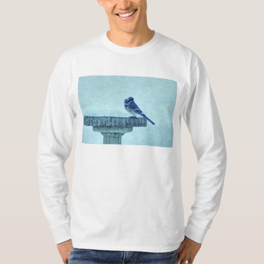 ブルージェイズウィンター食べ物を与えズパインターリー Tシャツ (正面)