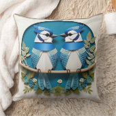 ブルージェイズパーチッドフローラ詳細 クッション (ブランケット)