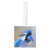 ブルージェイズ絵画オリジナルバードアート キューブオーナメント (正面)