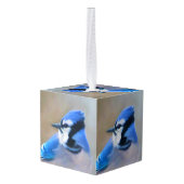 ブルージェイズ絵画オリジナルバードアート キューブオーナメント (裏面アングル)