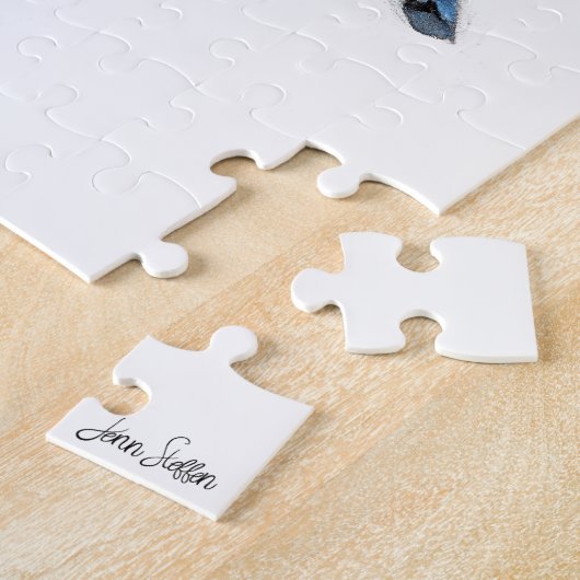 ブルージェイバードウォーターカラーアートジグソーパズル ジグソーパズル (側面)