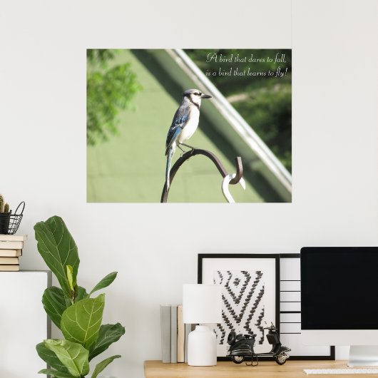 ブルージェイ写真感動的引用文ポスター ポスター (ホームオフィス)