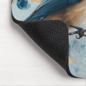 ブルージェイ水彩画 マウスパッド (コーナー)