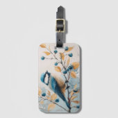 ブルージェイ水彩画 ラゲッジタグ (正面縦)