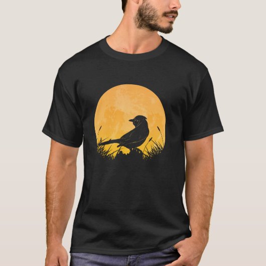 ブルージェイ簡単ハロウィーン衣装バードアニマルムーン Tシャツ (正面)