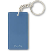 ブルージェイ絵を描バードウォッチング キーホルダー