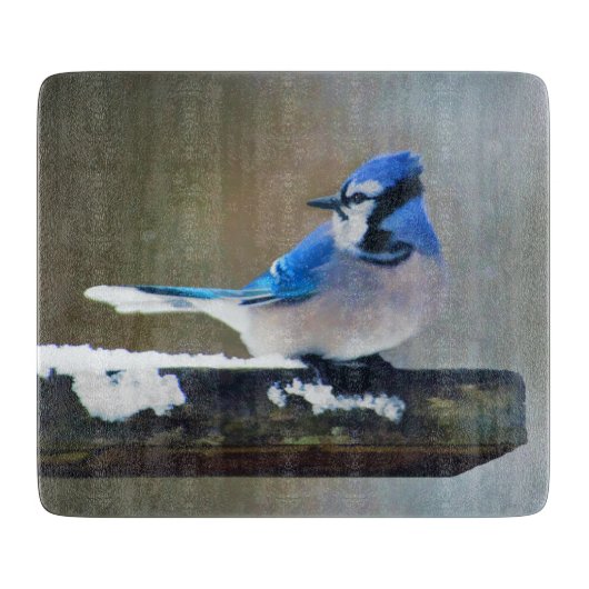 ブルージェイ絵画ズ – Bird Artオリジナル カッティングボード (正面)